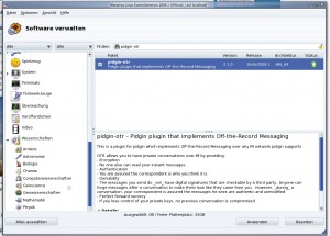 Mandriva Paketmanager - Pidgin OTR